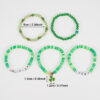 O1CN019jtIkn28yW25sXGng_1850018001-0-cib Wholesale St. Patrick's Day Green Lucky Clover Soft Ceramic Bracelet Set