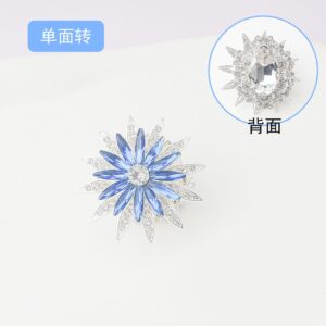 Blue sunflower single side turns (1 piece)