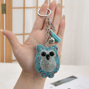 Wholesale Tassel Rhinestone Cartoon Women's Bag Pendant Keychain