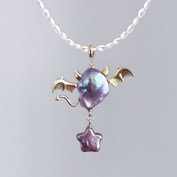 Wholesale Pearl Love Wings Devil Angel Alien Star Pendant