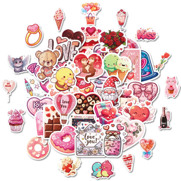 Wholesale 50pcs Sweet Valentine's Day series stickers