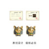 Wholesale Cat Head Pharaoh Enamel Dripping Glaze Painted Silver Needle Earrings