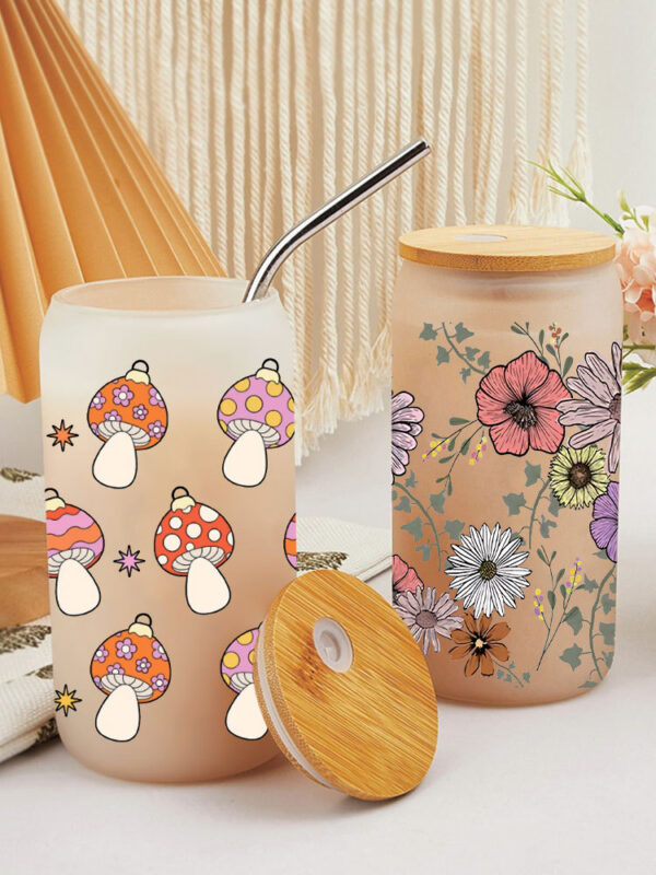 Wholesale UV transfer sticker glass crystal label Crystal sticker cross-border special sticker for 16oz glass cup 23cmX11cm