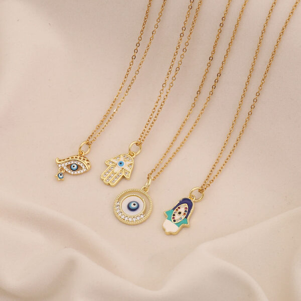 Wholesale Devil's Eye Necklace Stainless Steel Clavicle Chain