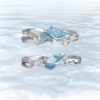 Wholesale Blue Wave Fish Adjustable Ring with Opening