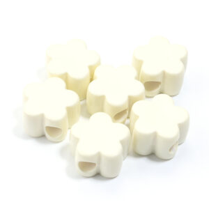 Flowers beige / Outer diameter 22mm, hole diameter 6.2mm