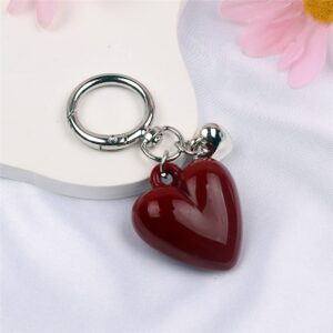 Burgundy big heart + small heart + circle