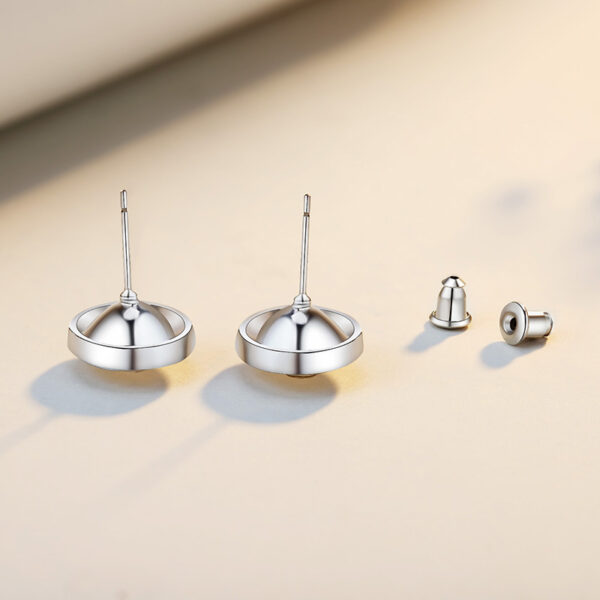 Wholesale Single round diamond set with zircon earrings