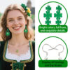 Wholesale St. Patrick's Day four-leaf clover hat with acrylic earrings