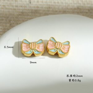 Pink and blue bow
