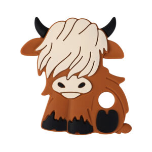 Brown highland cow teether