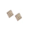 Wholesale Diamond studded geometric square earrings