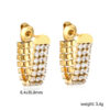 Wholesale Pearl White Diamond 18k Stainless Steel Earrings for Women, Light Luxury