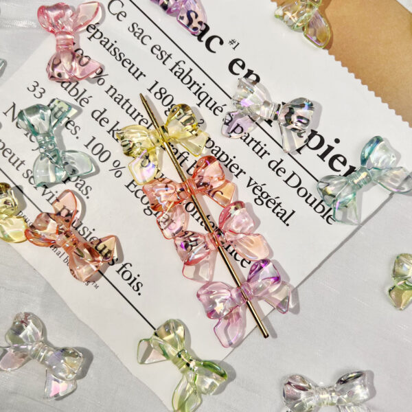 Wholesale Bow Plastic Beads Hair Aessories Mobile Phone Beads