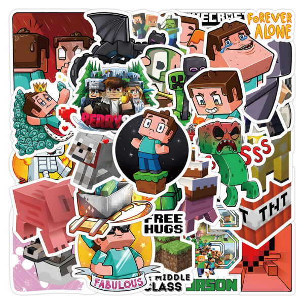 Wholesale 52 Cute Cartoon My World Waterproof Vinyl Stickers