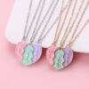 Wholesale love necklace good friend necklace set alloy oil drop jewelry