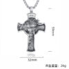 Wholesale Titanium Steel Retro Cross Pendant Necklace