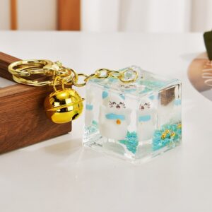 Lucky cat [blue] / Light gold buckle + lucky cat