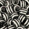 Wholesale 5pcs 20MM Resin Black Striped Beads