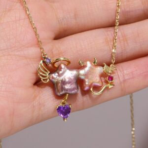 Angel pearl necklace