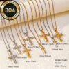 O1CN01A9gpxZ2D0aDeSxiec_2213350918547-0-cib Wholesale Titanium Steel Cool Style Versatile Cross Necklace