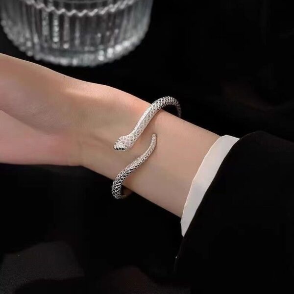 Wholesale Silver Spirit Snake Opening Adjustment Bracelet