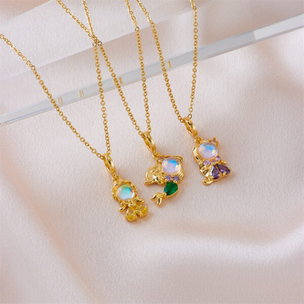 Wholesale creative cartoon necklace zircon Princess Accessories
