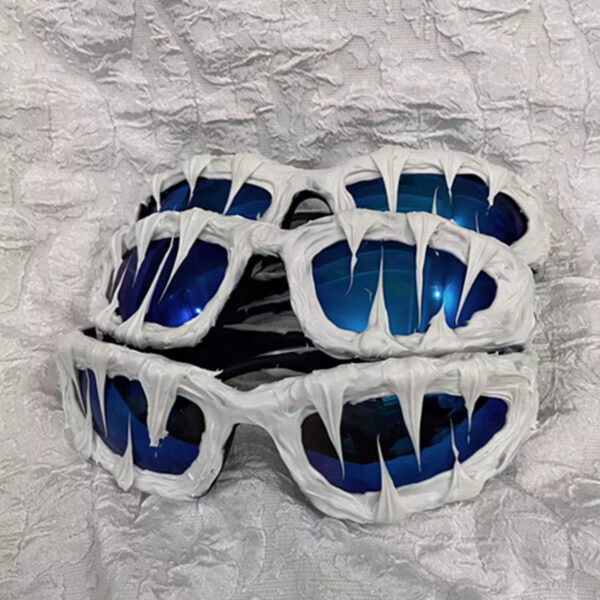Wholesale Fashion avant-garde personalized handmade sunglasses unique styling hipster glasses creative punk style catwalk sunglasses for men and women