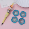 Wholesale 10pcs beaded pen with bead print flowers straight-hole beads