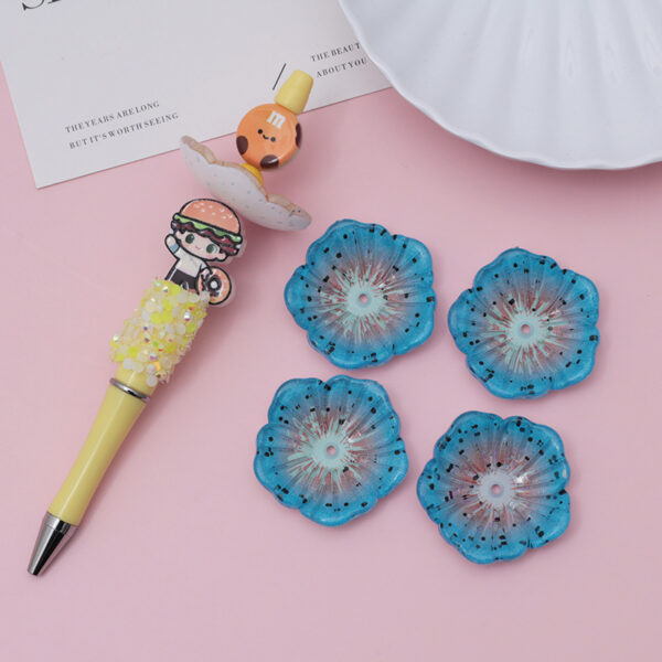 Wholesale 10pcs beaded pen with bead print flowers straight-hole beads