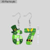 Wholesale St. Patrick's Day Magic Hat Digital Earrings Acrylic Earrings