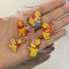 Wholesale 10pcs embossed yellow cartoon bear acrylic beads