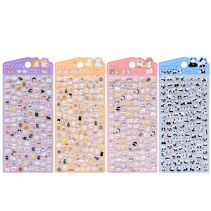 Dg17-20 cute three-dimensional bubble stickers, four random ones (all four will be sent)