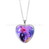 Wholesale Cartoon Cute Rabbit Animal Time Gem Heart Shaped Necklace