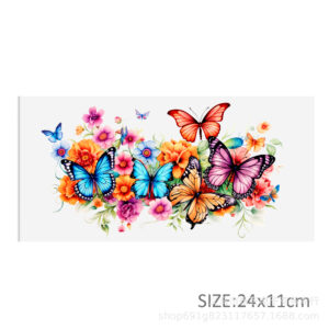 Butterfly series transparent crystal water cup waterproof sticker