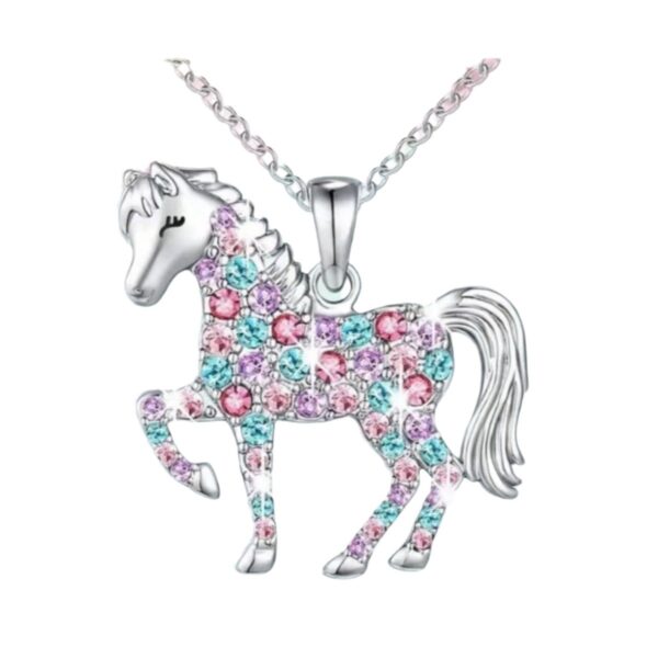 Wholesale Cute Colorful Pony Pendant Children's Necklace