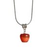 Wholesale Electroplated red green apple acrylic necklace