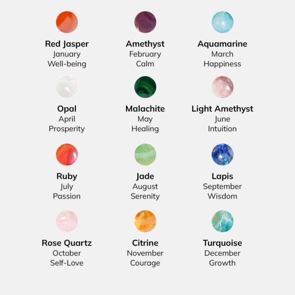 Wholesale Twelve Birthday Stone Colored Zircon Necklace