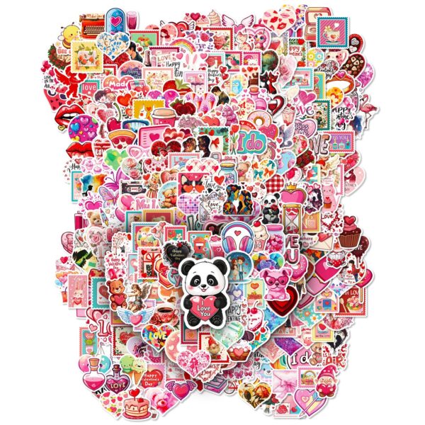 Wholesale 300pcs Pink Valentine's Day Graffiti Stickers