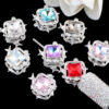 Wholesale Double sided alloy colored star square straight hole beads