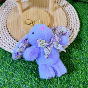 Cute Floral Bow Lop-Eared Rabbit - Purple