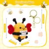 Wholesale Handmade Crocheted Yarn Cartoon Bee Keychain