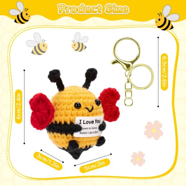 Wholesale Handmade Crocheted Yarn Cartoon Bee Keychain