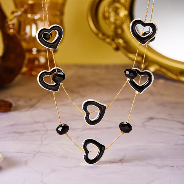 O1CN01ASvDM41bDRuX87Sux_952103431-0-cib Wholesale Colorful heart double layered necklace