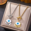 Wholesale Demon Eye Titanium Steel Necklace for Women