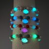 Wholesale Luminous Silver Turtle Shaped Colored Volcanic Stone Bracelet