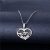 Wholesale Necklace Heart-shaped English Letters Mom Necklace Stainless Steel Necklace