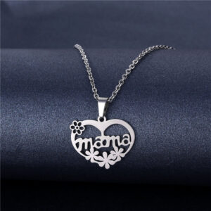 O1CN01AXnBJQ2BhVlIvQqlf_2207598918370-0-cib Wholesale Necklace Heart-shaped English Letters Mom Necklace Stainless Steel Necklace