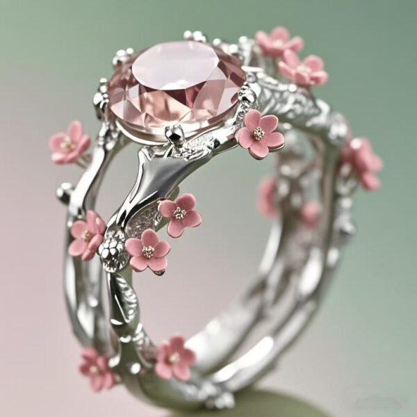 O1CN01AXzkw21HAtRAHowNo_3969550718-0-cib Wholesale Pink Flower Ring