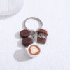 Wholesale Creative coffee cup cute coffee bean keychain